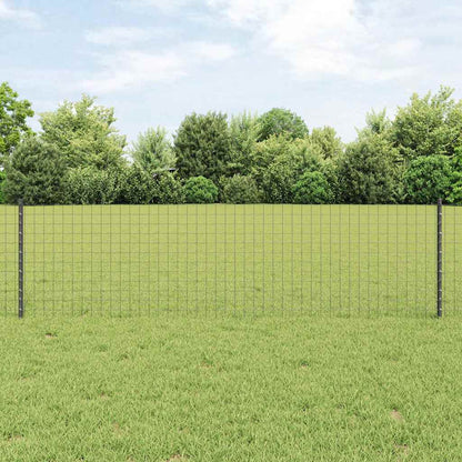 Palo della recinzione 44 pcs Grigio 100 cm Acciaio | homemem39