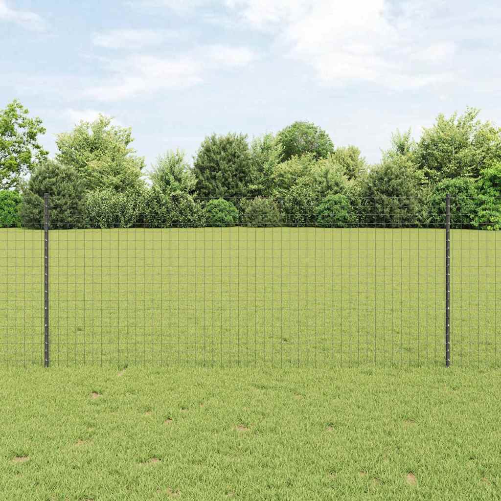 Palo della recinzione 22 pcs Grigio 140 cm Acciaio | homemem39