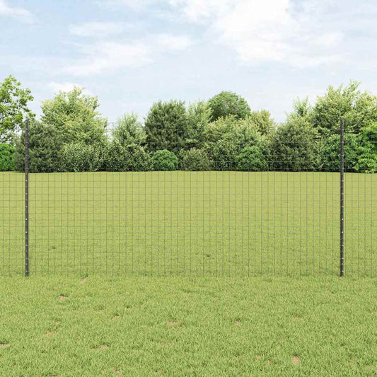 Palo della recinzione 22 pcs Grigio 160 cm Acciaio | homemem39