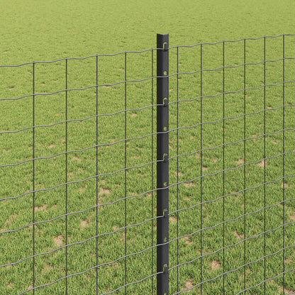 Palo della recinzione 22 pcs Grigio 200 cm Acciaio | homemem39