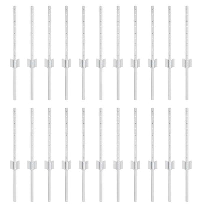 Palo della recinzione 22 pcs Argento 80 cm Acciaio | homemem39