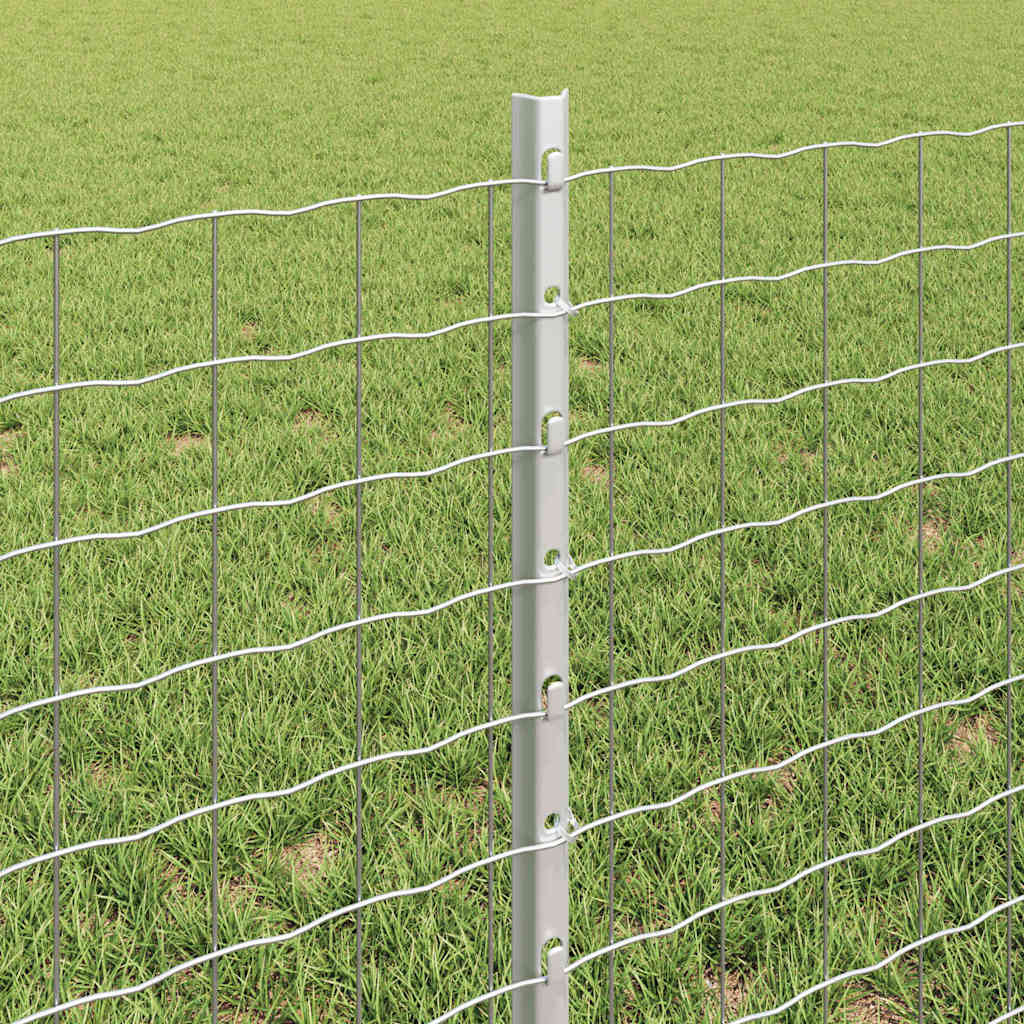 Palo della recinzione 22 pcs Argento 100 cm Acciaio | homemem39