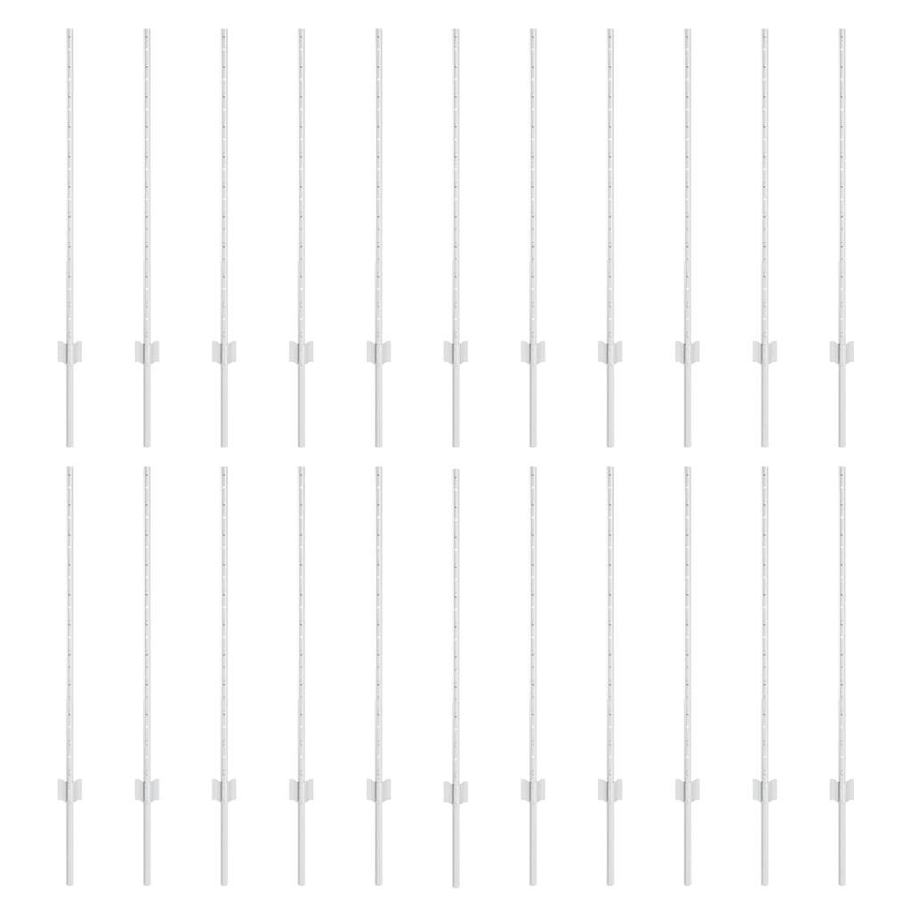 Palo della recinzione 22 pcs Argento 140 cm Acciaio | homemem39