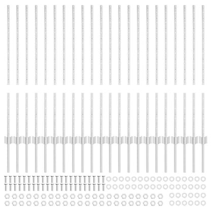Palo della recinzione 22 pcs Argento 140 cm Acciaio | homemem39