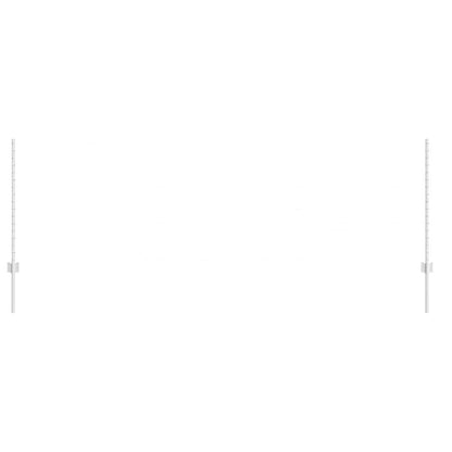 Palo della recinzione 44 pcs Argento 140 cm Acciaio | homemem39