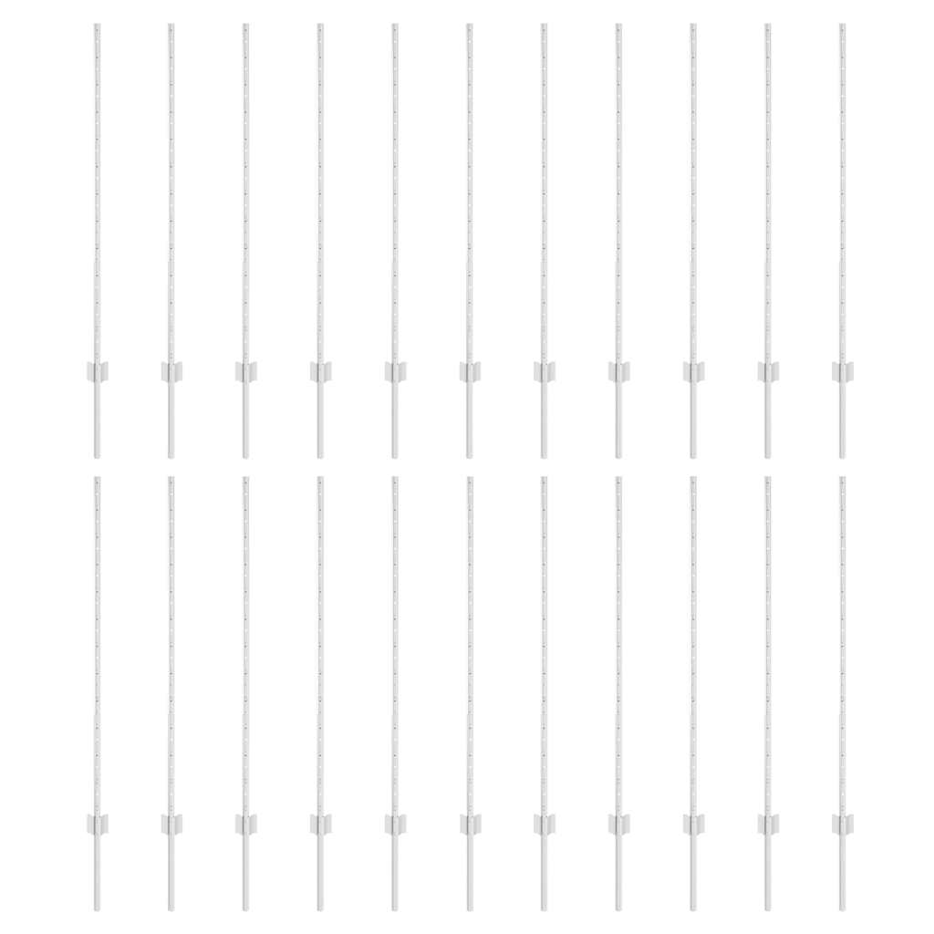 Palo della recinzione 22 pcs Argento 160 cm Acciaio | homemem39