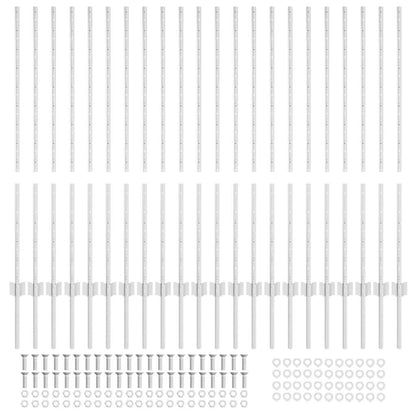 Palo della recinzione 22 pcs Argento 160 cm Acciaio | homemem39