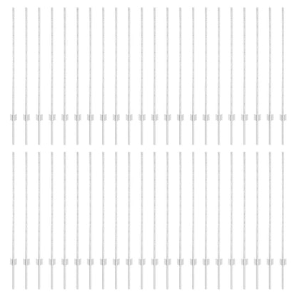 Palo della recinzione 44 pcs Argento 160 cm Acciaio | homemem39