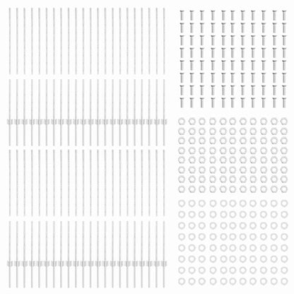 Palo della recinzione 44 pcs Argento 160 cm Acciaio | homemem39