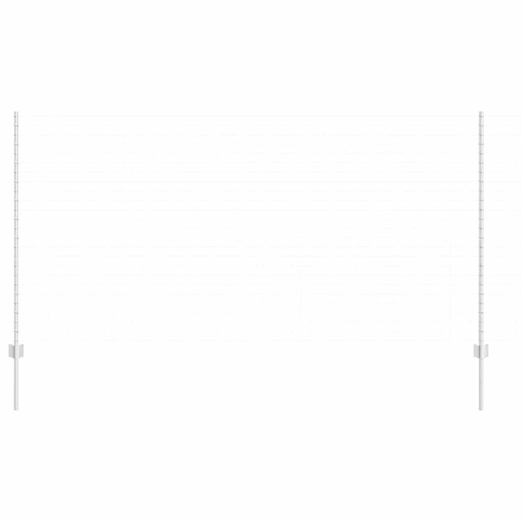 Palo della recinzione 22 pcs Argento 180 cm Acciaio | homemem39