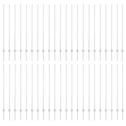 Palo della recinzione 44 pcs Argento 180 cm Acciaio | homemem39