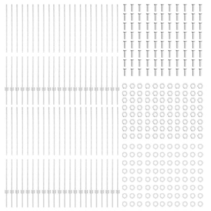 Palo della recinzione 44 pcs Argento 180 cm Acciaio | homemem39