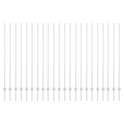 Palo della recinzione 22 pcs Argento 200 cm Acciaio | homemem39