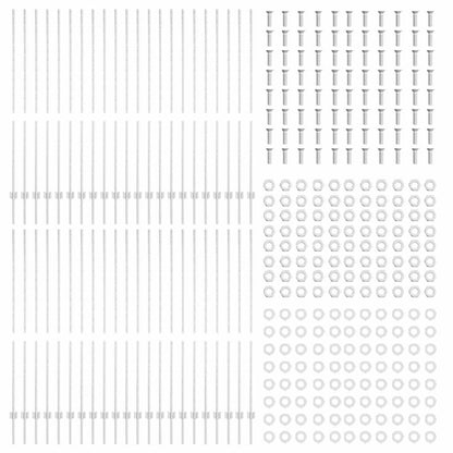 Palo della recinzione 44 pcs Argento 200 cm Acciaio | homemem39