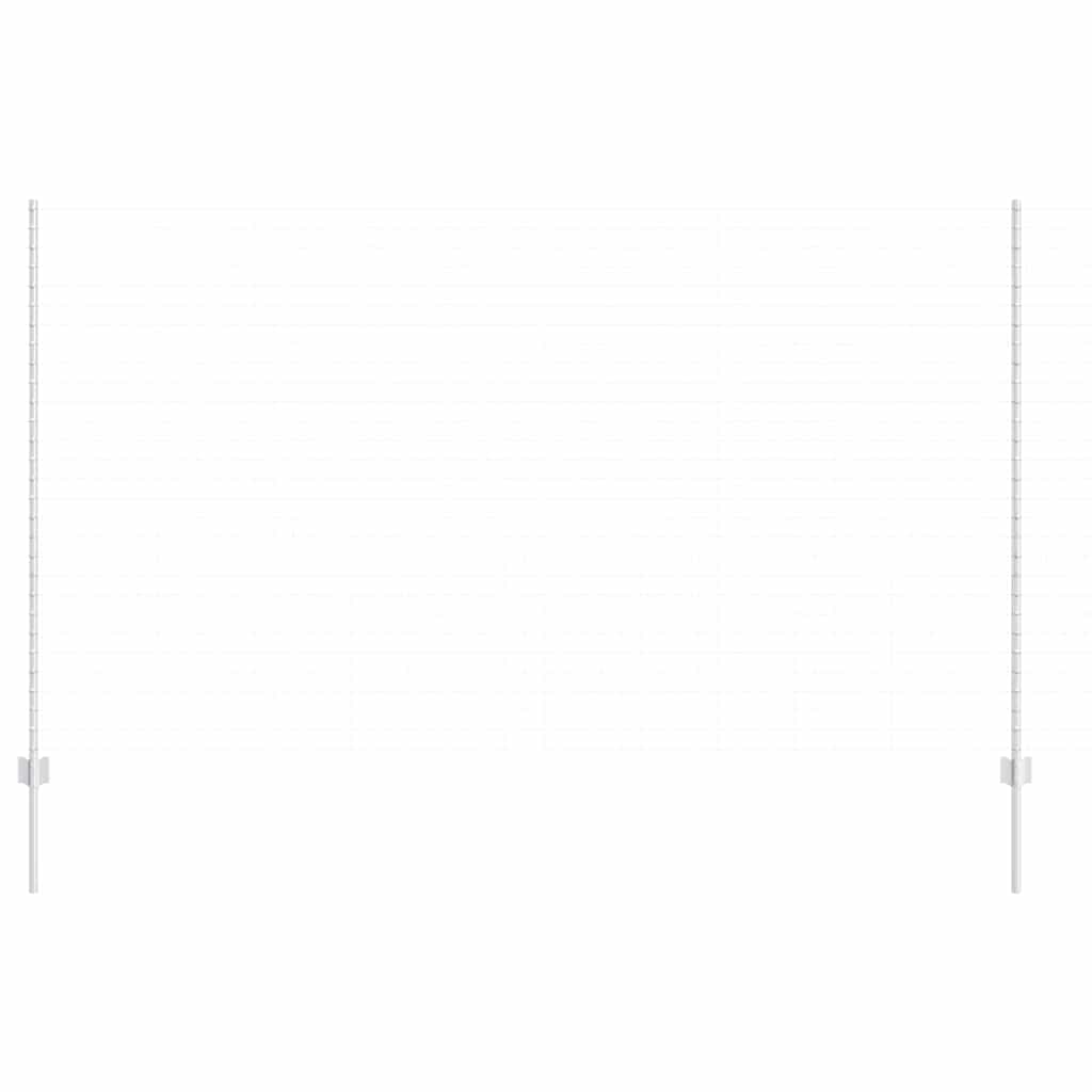 Palo della recinzione 44 pcs Argento 200 cm Acciaio | homemem39