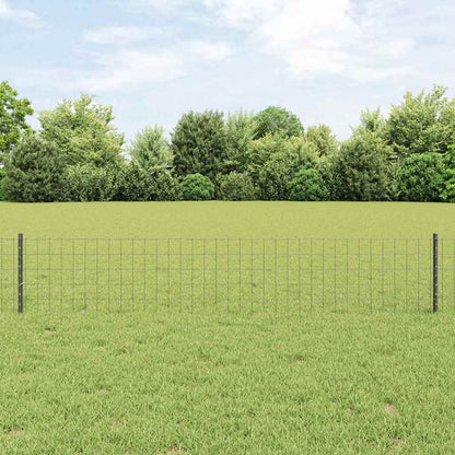 Recinzione euro da esterno con palo 10 x 0,4 m Grigio Rete