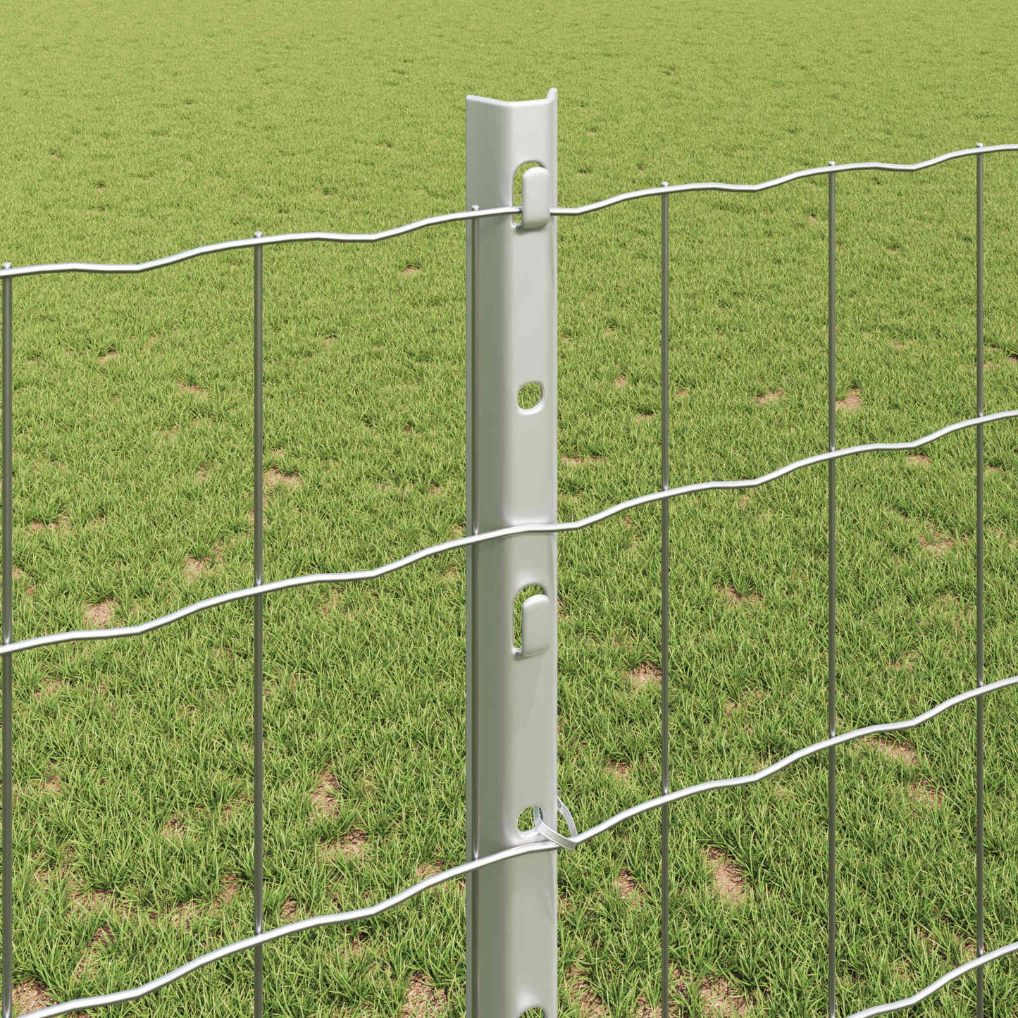 Recinzione con Posto Argento 1,2 x 10 m Acciaio | homemem39