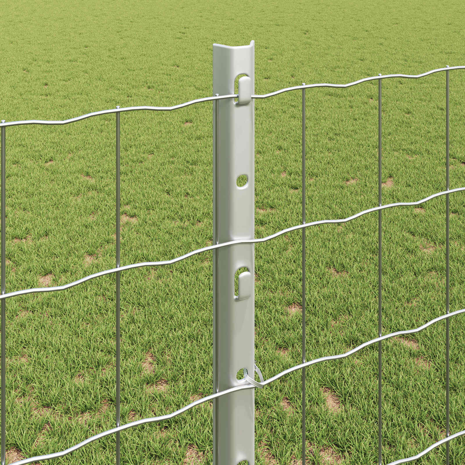 Recinzione con Posto Argento 1,2 x 10 m Acciaio | homemem39