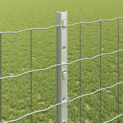 Recinzione con Posto Argento 1,2 x 10 m Acciaio | homemem39