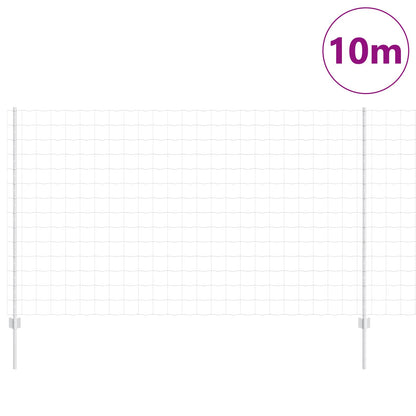 Recinzione euro da esterno con palo 10 x 1,4 m Argento Rete