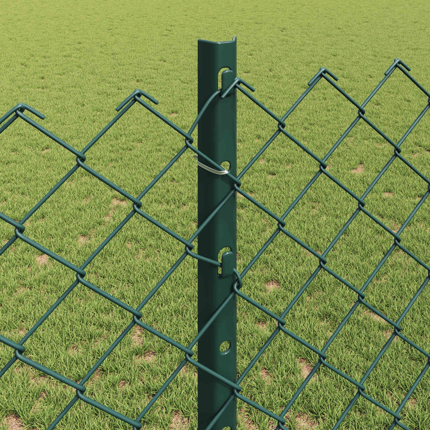 Recinzione a maglie metalliche con palo 10 x 1,2 m (P x A)