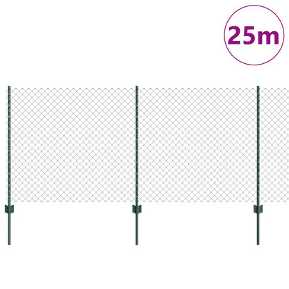 Recinzione a maglie metalliche con palo 25 x 1 m (L x H)