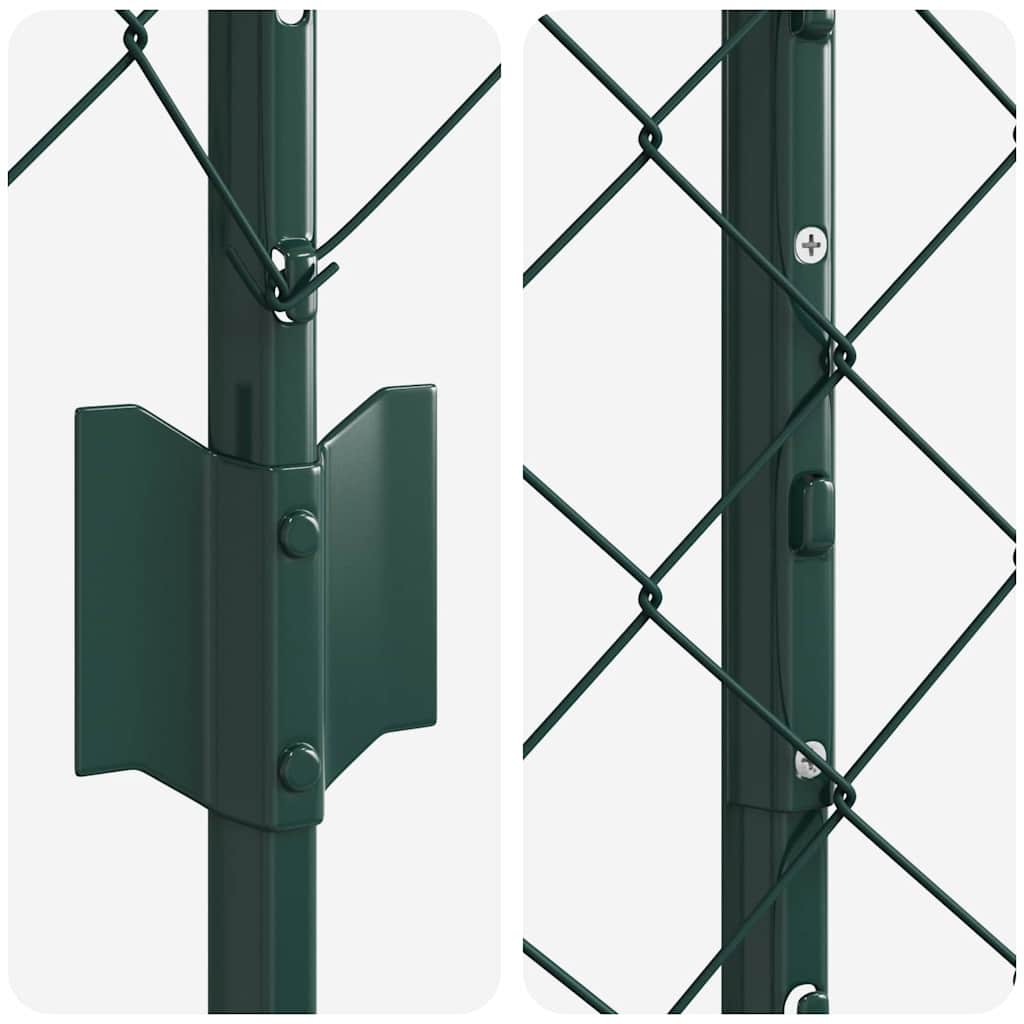 Recinzione a catena da esterno con palo 25 x 1 m Verde Rete
