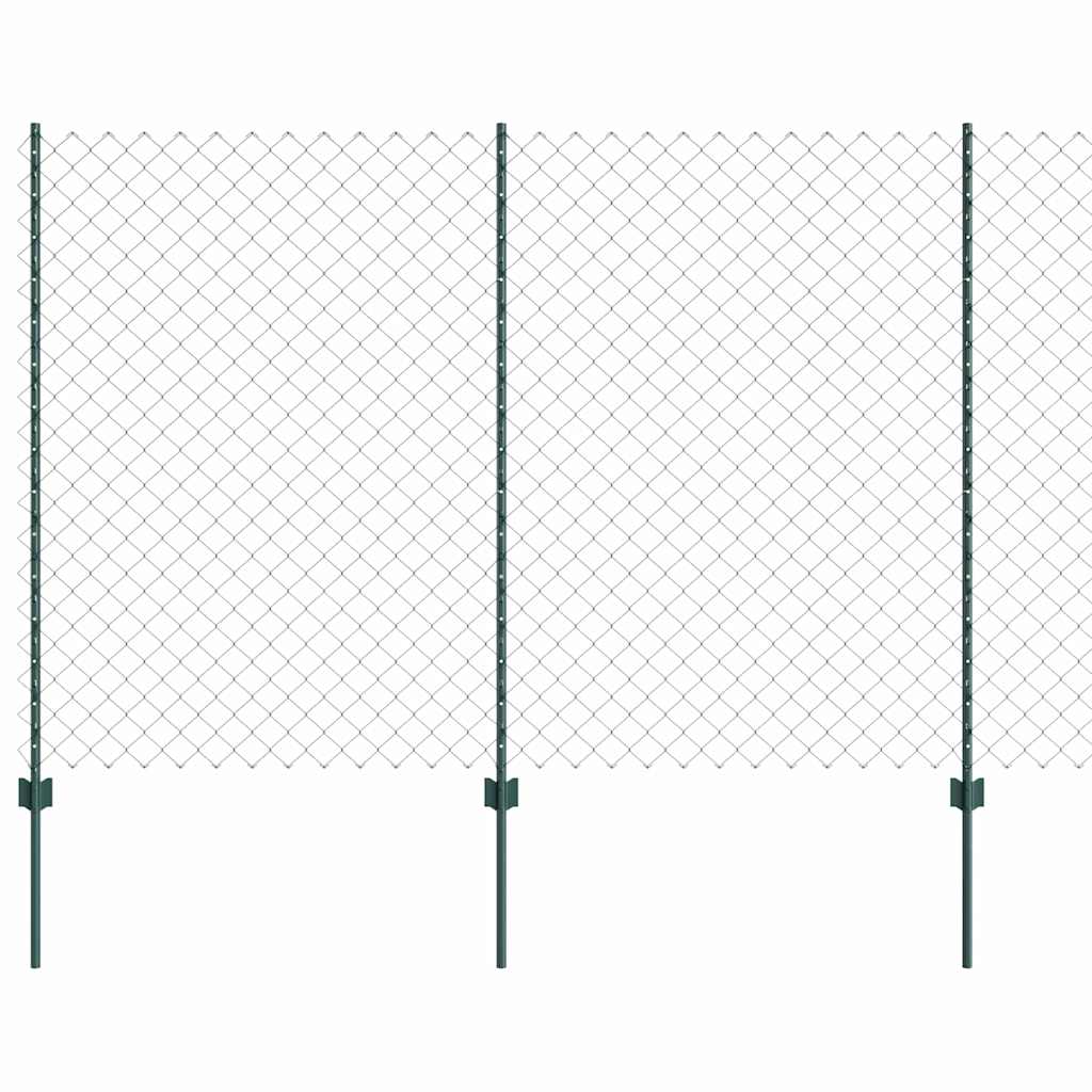 Recinzione a maglie metalliche con palo 25 x 1,5 m (P x H)