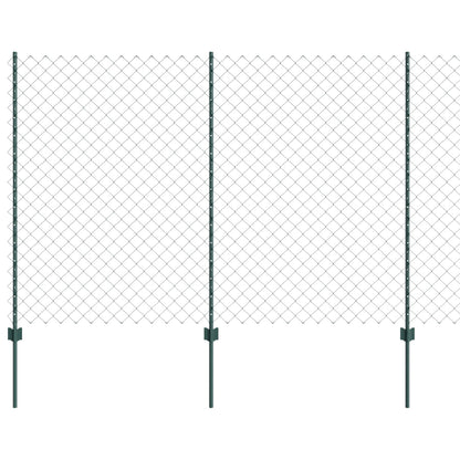 Recinzione a catena da esterno con palo 25 x 1,6 m Verde Rete