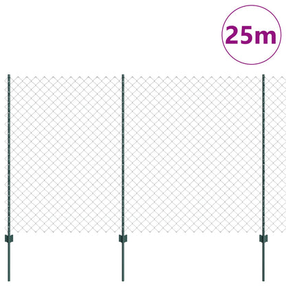 Recinzione a maglie metalliche con palo 25 x 1,6 m (L x H)