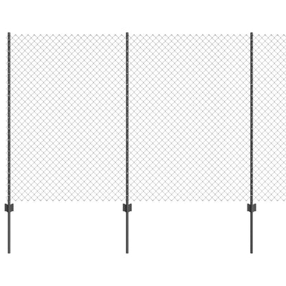 Recinzione a maglie metalliche con palo 10 x 1,6 m (L x A)