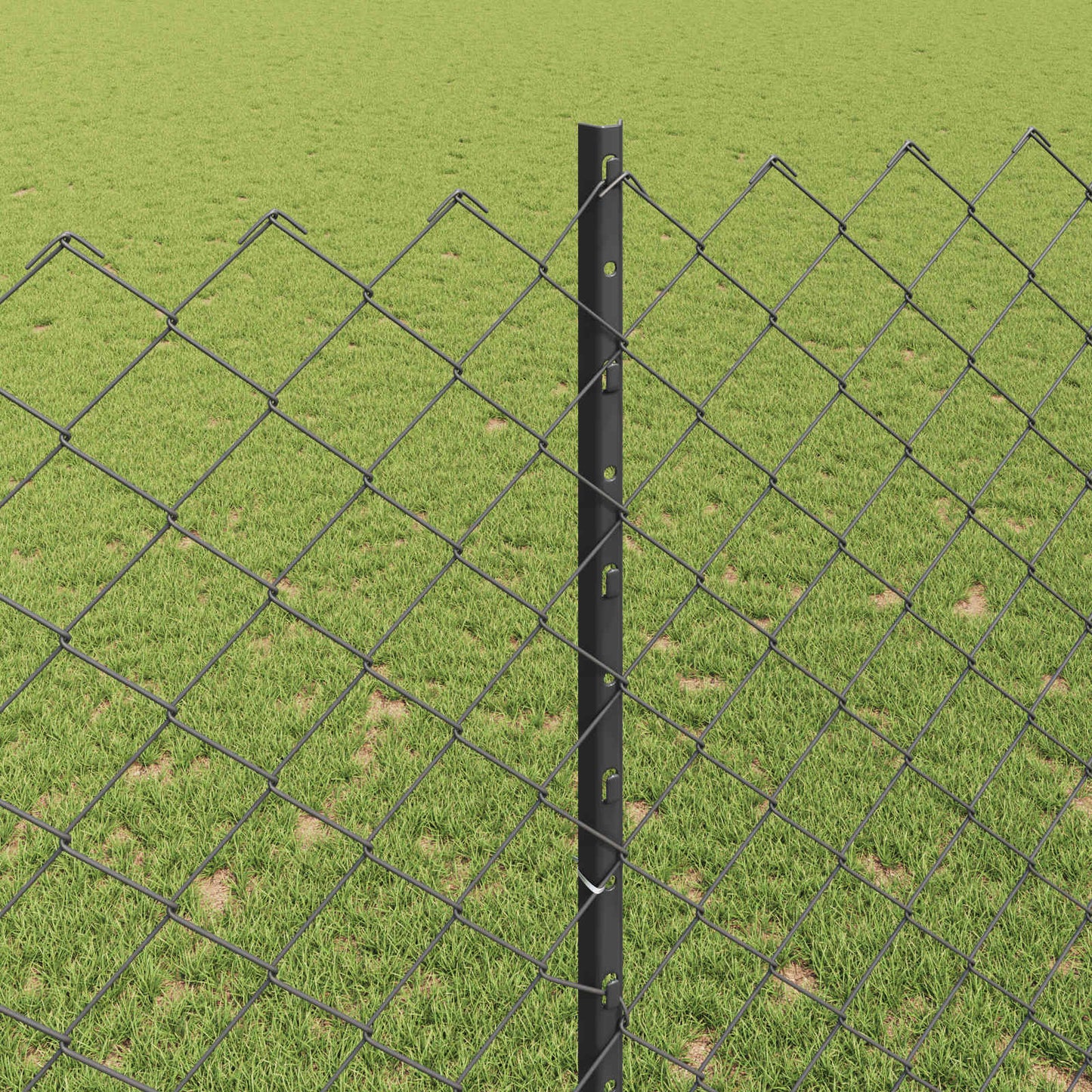 Recinzione a maglie metalliche con palo 10 x 1,5 m (L x H)