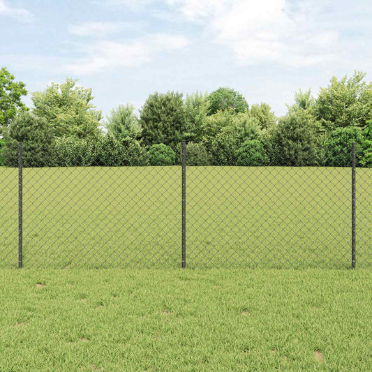 Recinzione a maglie metalliche con palo 25 x 0,8 m (L x H)