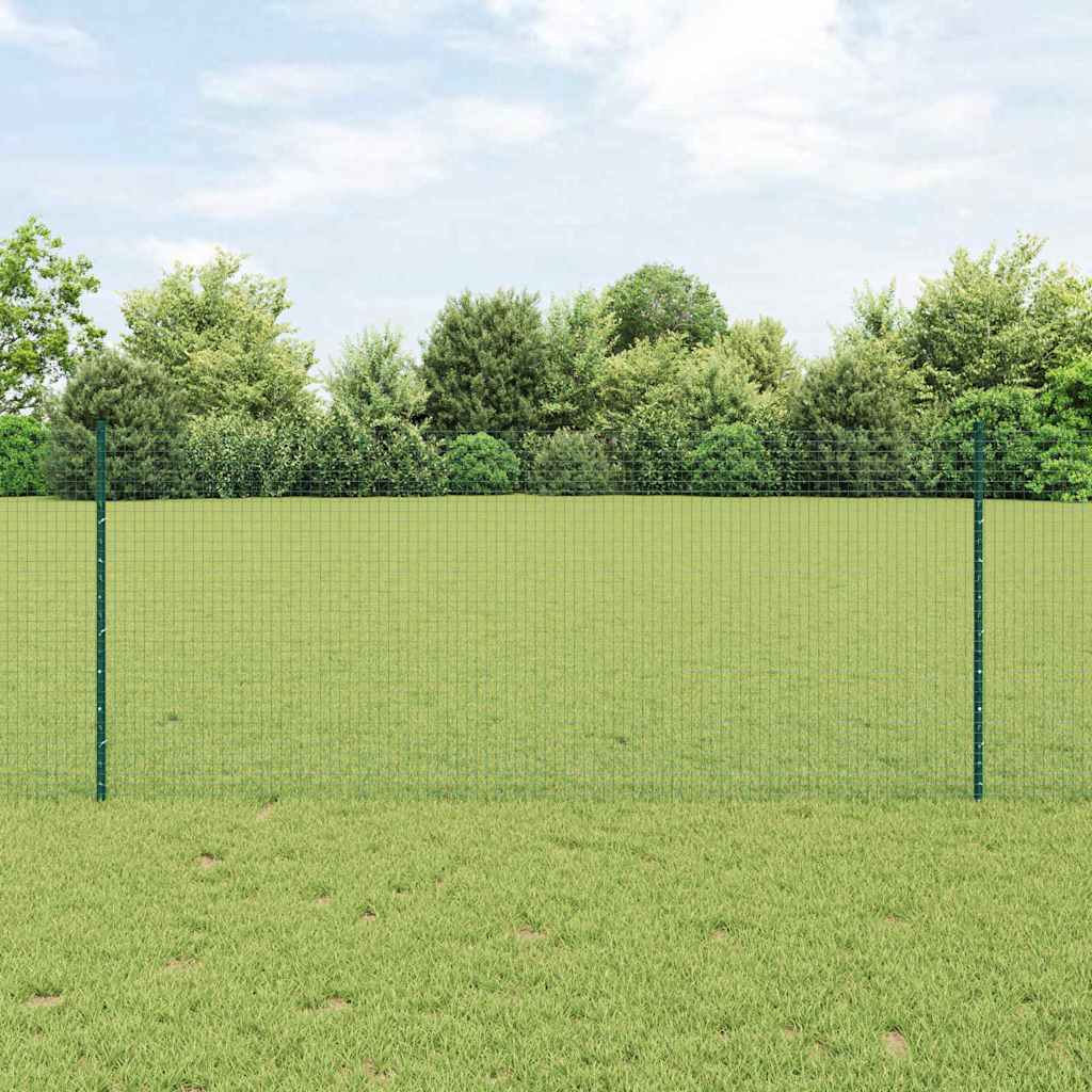 Recinzione in filo saldato per esterni con pali 10 x 1 m Verde