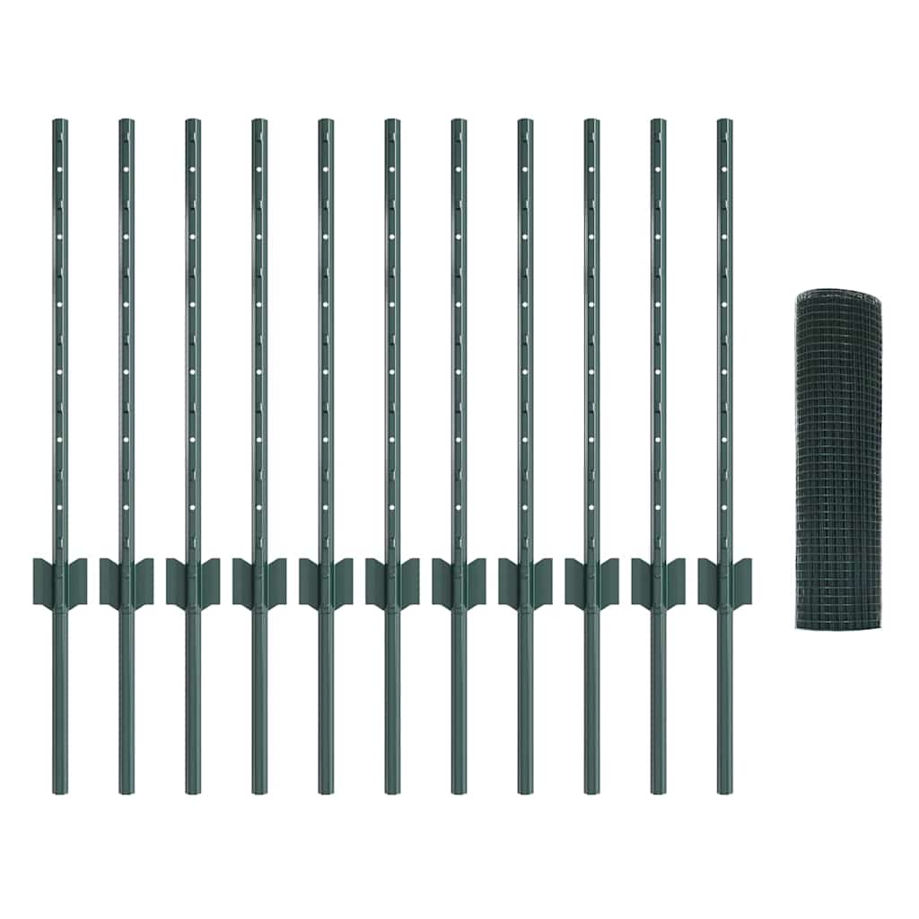 Recinzione in filo saldato per esterni con pali 0,6 x 25 m Rete