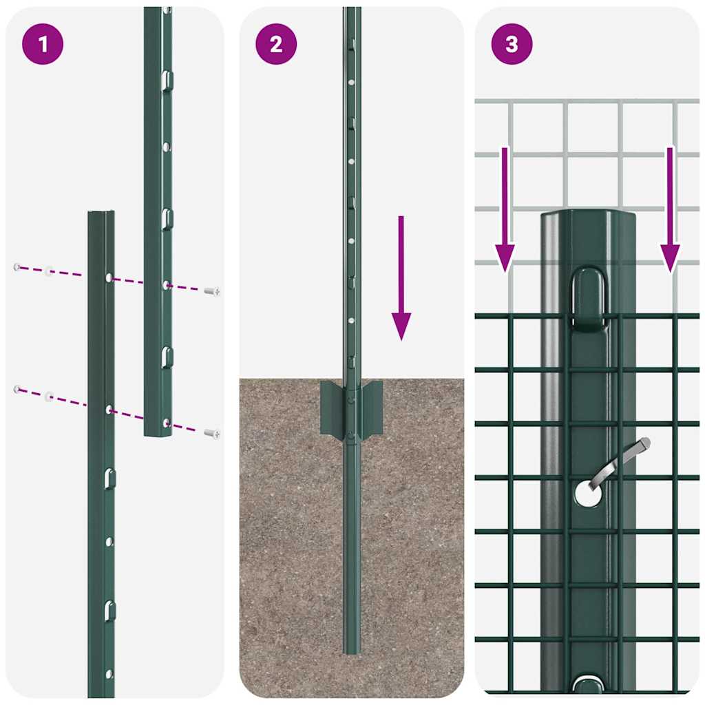 Recinzione in filo saldato per esterni con pali 25 x 1,2 m Rete