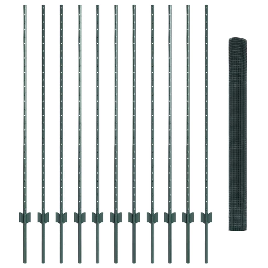 Recinzione in filo saldato per esterni con pali 25 x 1,4 m Rete