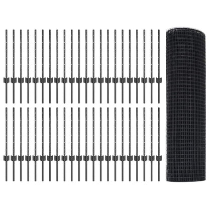 Recinzione in filo saldato per esterni con pali 100 x 0,6 m