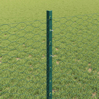 Recinzione con Posto Verde 0,8 x 10 m Acciaio e PVC