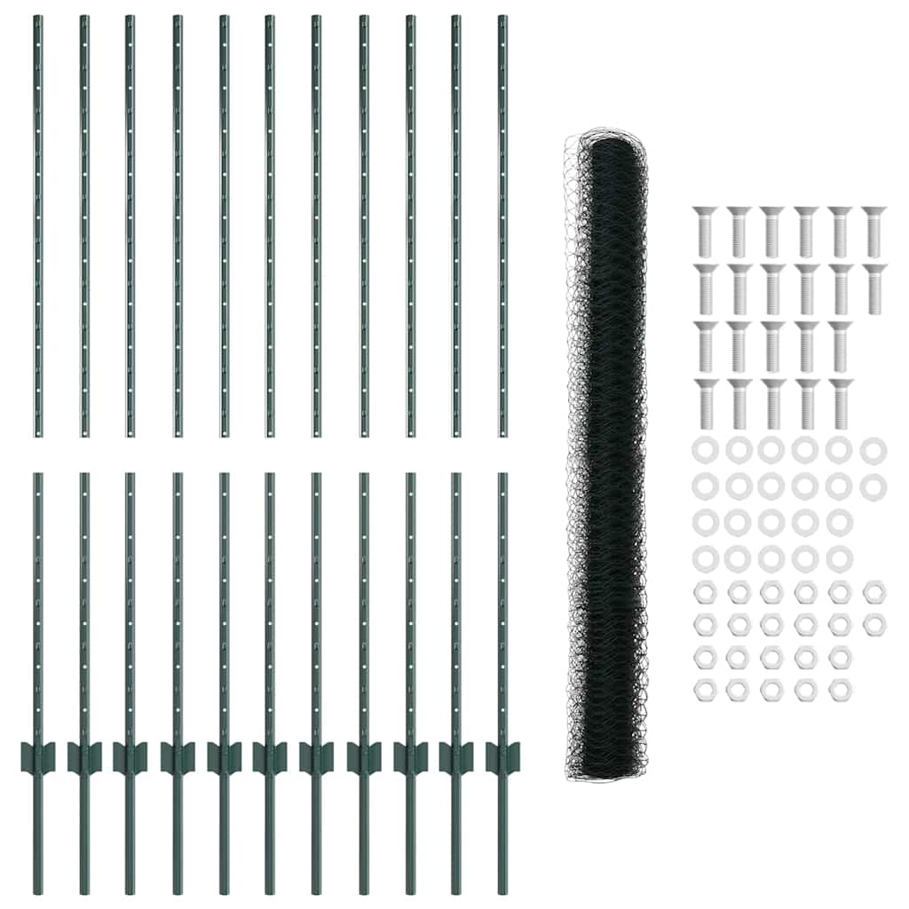 Recinzione con Posto Verde 1,4 x 25 m Acciaio
