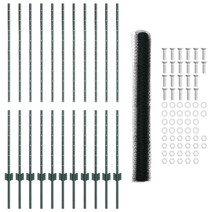 Recinzione con Posto Verde 1,4 x 25 m Acciaio