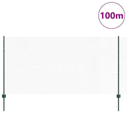 Recinzione esagonale da esterno con palo 100 x 1,2 m Verde Rete
