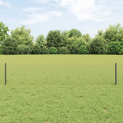 Recinzione esagonale da esterno con palo 10 x 0,4 m Grigio Rete