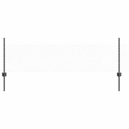 Recinzione con Posto Grigio 0,5 x 10 m Acciaio e PVC