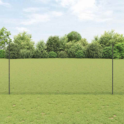 Recinzione esagonale da esterno con palo 10 x 1,6 m Grigio Rete