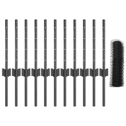 Recinzione con Posto Grigio 0,4 x 25 m Acciaio