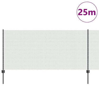 Recinzione esagonale da esterno con palo 25 x 1 m Grigio Rete