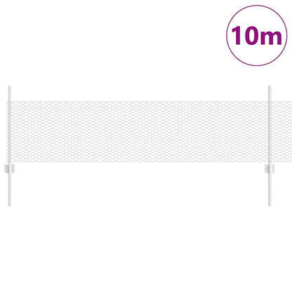 Recinzione con Posto Argento 0,5 x 10 m Acciaio