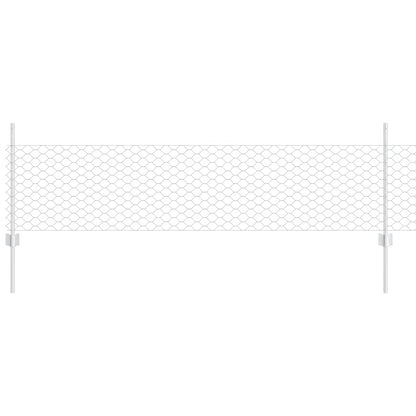 Recinzione con Posto Argento 0,5 x 10 m Acciaio