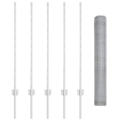 Recinzione con Posto Argento 1 x 10 m Acciaio